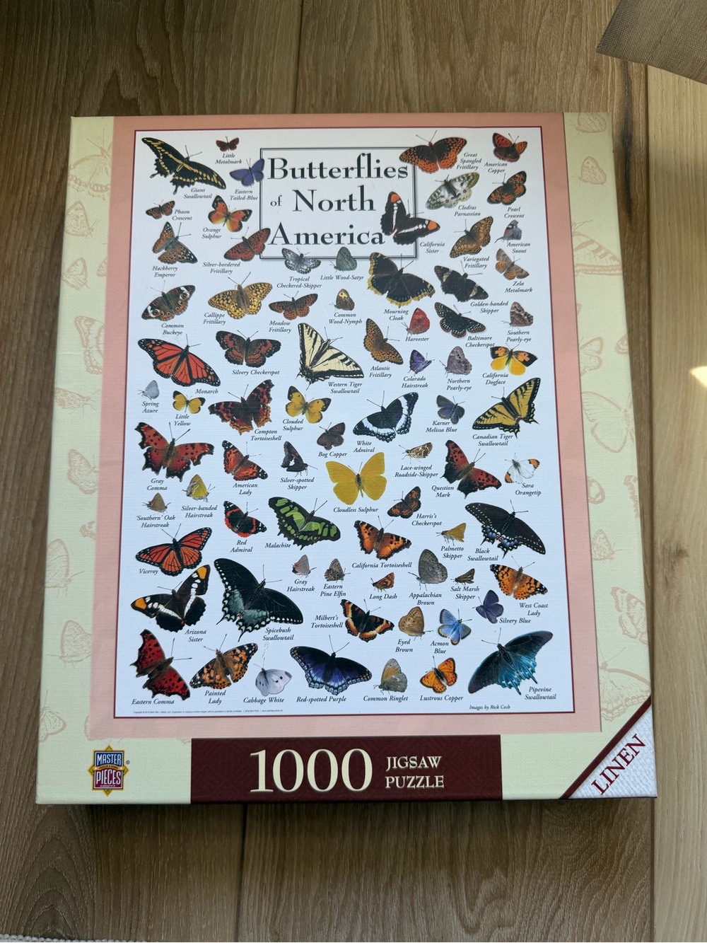Butterflies of North America 1000-Piece Jigsaw Puzzle - Pink Accent